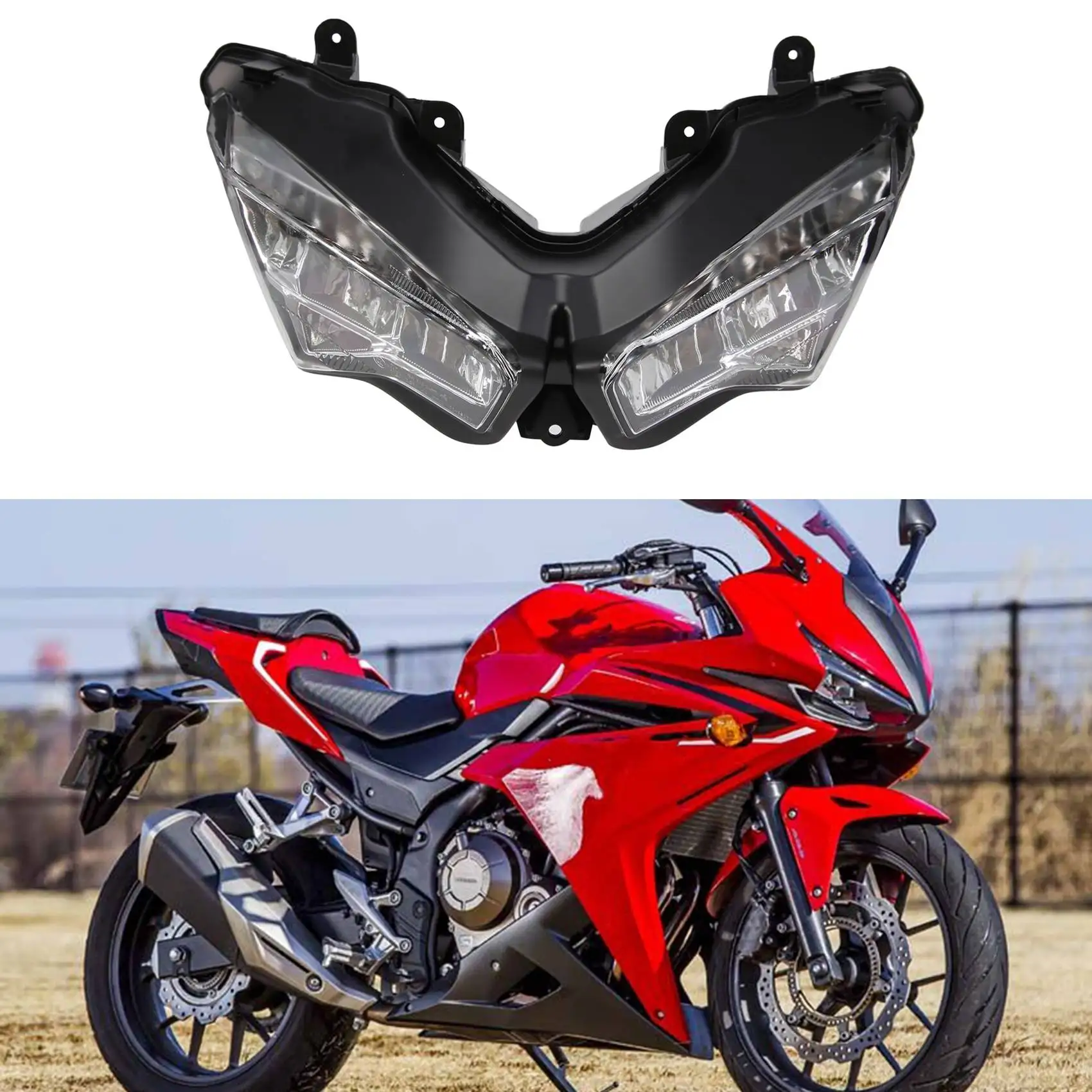 Передняя фара для мотоцикла в сборе лампа детской лампы подходит Kawasaki Ninja 650