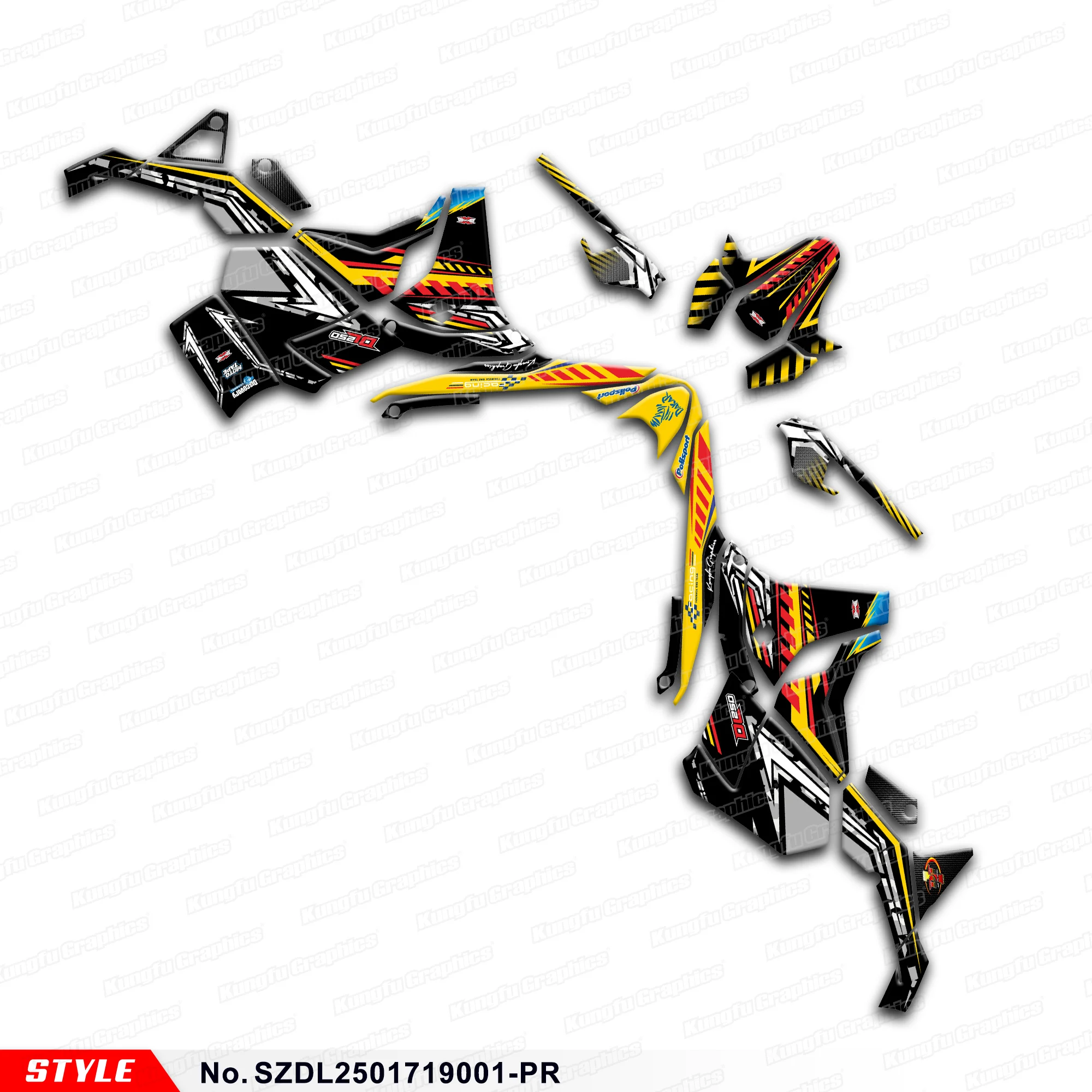 Наклейки на мотоцикл устойчивый к ультрафиолетовому излучению винил для Suzuki DL250