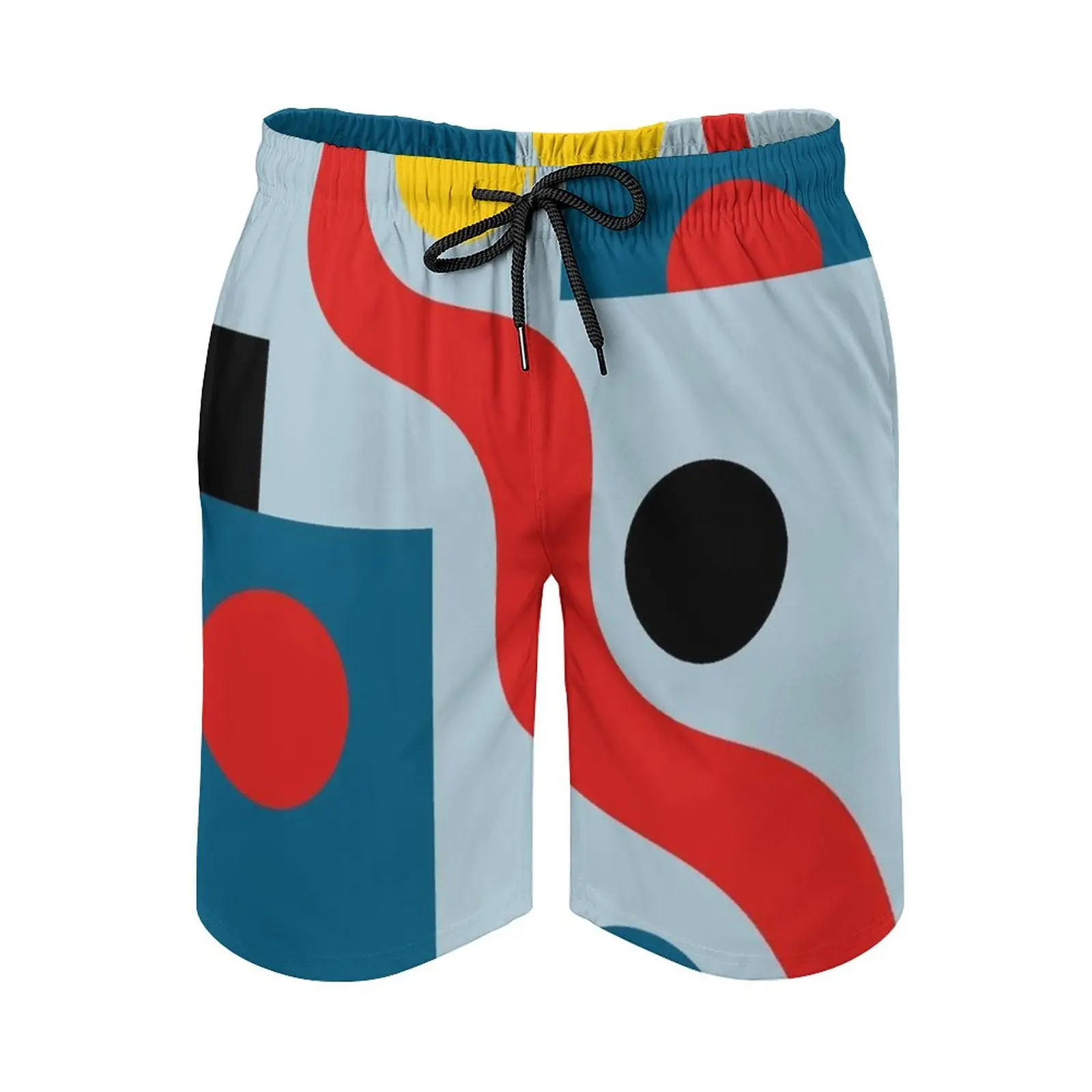 

Swimmers In Weimar Men's Beach Shorts Board Shorts Bermuda Surfing Swim Shorts Bauhaus Weimar Kandinsky Shapes Abstract