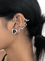 european and american retro dark department ear hanging demon rose exaggerated ornaments do old winding exaggerated earrings wo