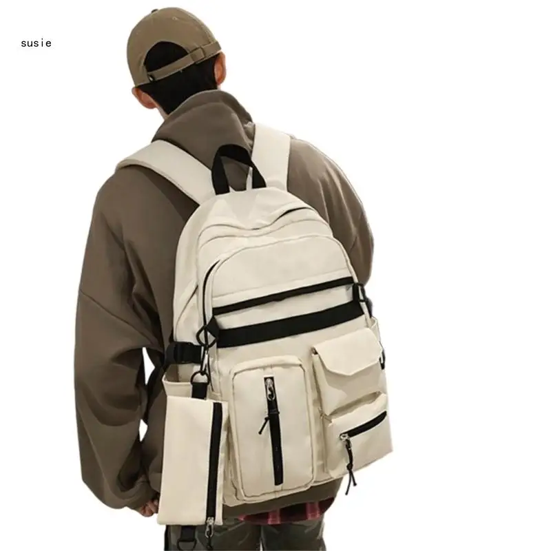 X7YA Модный нейлоновый рюкзак с несколькими карманами для школы и путешествий