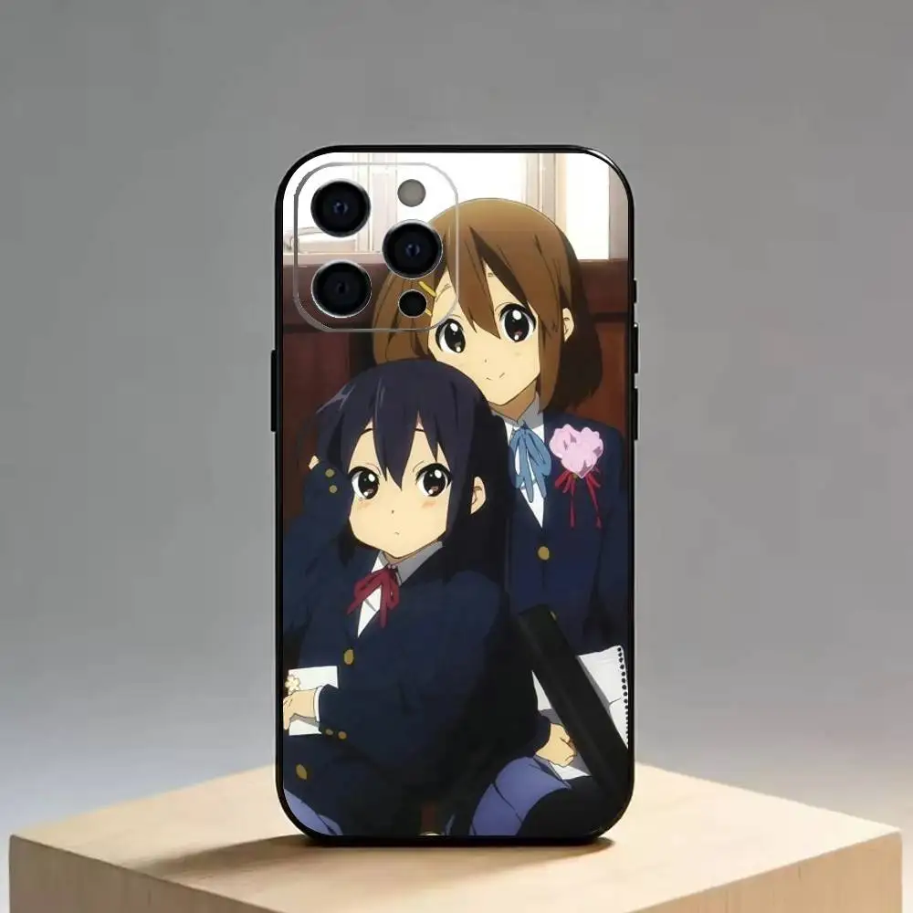 Фото Чехол для телефона K-On! Hirasawa-Akiyama - Tainaka-Kotobuki-Nakano для iPhone 17, 16, 15, 14, 13, 12, 11 Plus, Pro Max, XS, мягкий силиконовый, черный №4