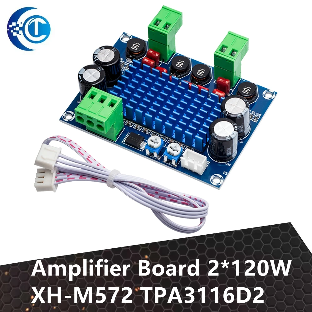 Высокомощная цифровая фотовспышка, Плата усилителя мощности 2*120 Вт, фотовспышка TPA3116D2, фотовспышка, вход 5 В, 24 В, 28 в, выход 120 Вт