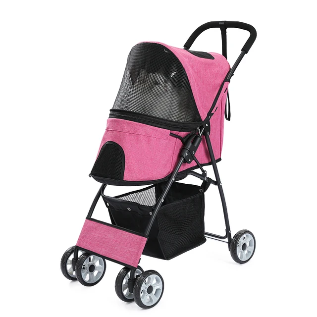 Pet Dog Carrying Stroller Pet Cat Breathable Outdoor Breathable Lightweight Foldable Carrier Stroller for Do переноска для собак 2