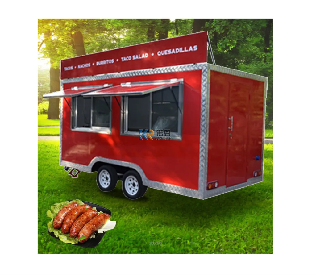 

OEM Mobile Food Cart KN-400 Stainless Steel Ice Cream Carts Concession Trailer Towable Food Truck for Sale
