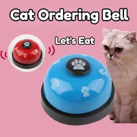 5 color bell training cat and dog products sound footprint paw print cat intelligence toy pet dog paw print bell press