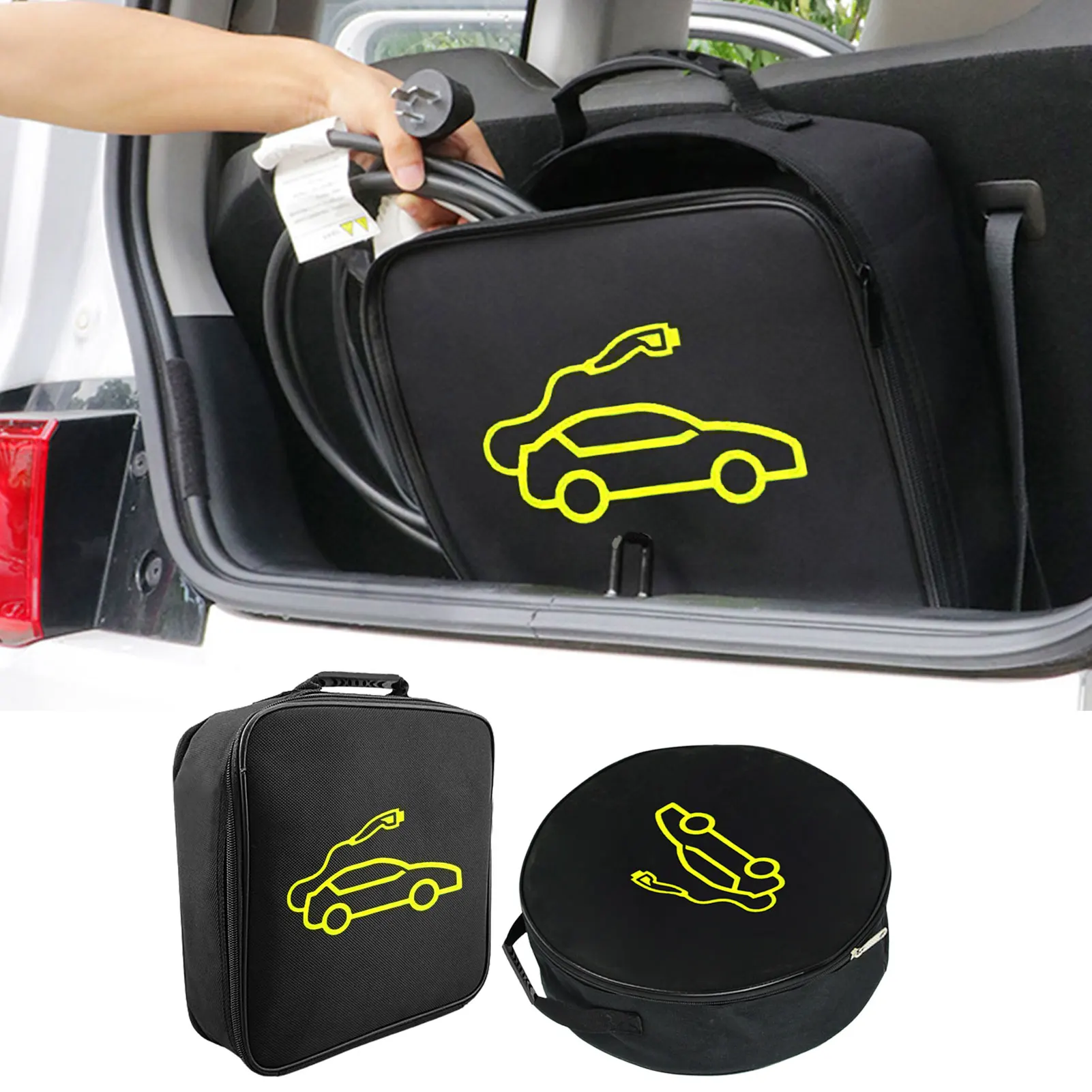 car charging cable storage bag jumper carry bag for electric vehicle charger plugs sockets charging equipment container storage free global shipping