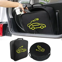 Car Charging Cable Storage Bag Jumper Carry Bag For Electric Vehicle Charger Plugs Sockets Charging Equipment Container Storage