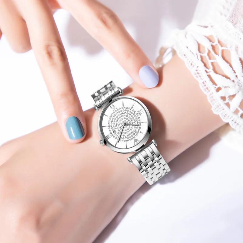 Women's watch fashion Korean version Full star female watch quartz watch waterproof female student watch