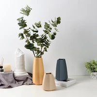 classic geometric morandi ceramic vase small caliber flower arrangement simple porcelain vase crafts living room decoration
