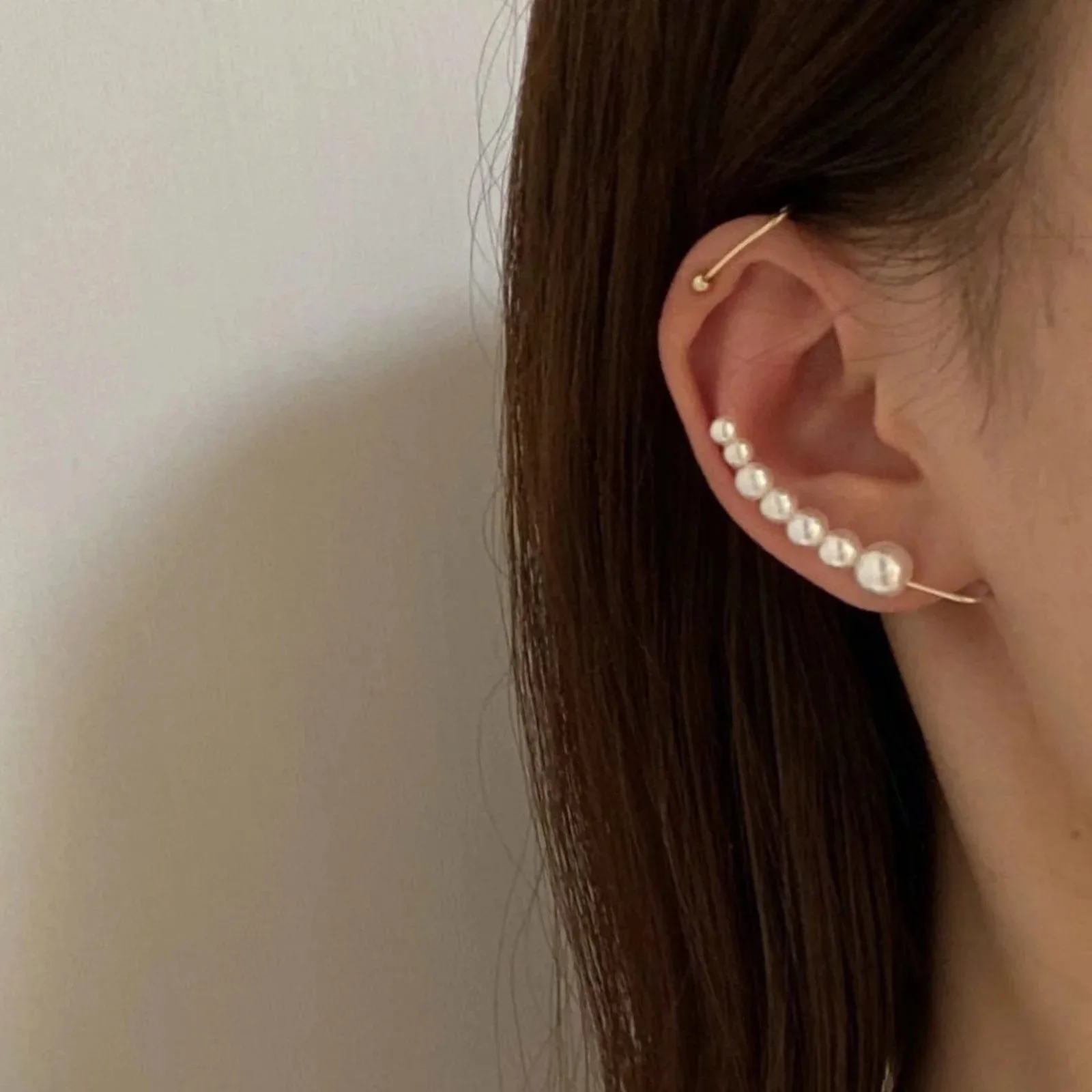 1 шт. серьги с одним жемчугом клипсы для ушей кисточки крючок без пирсинга женские