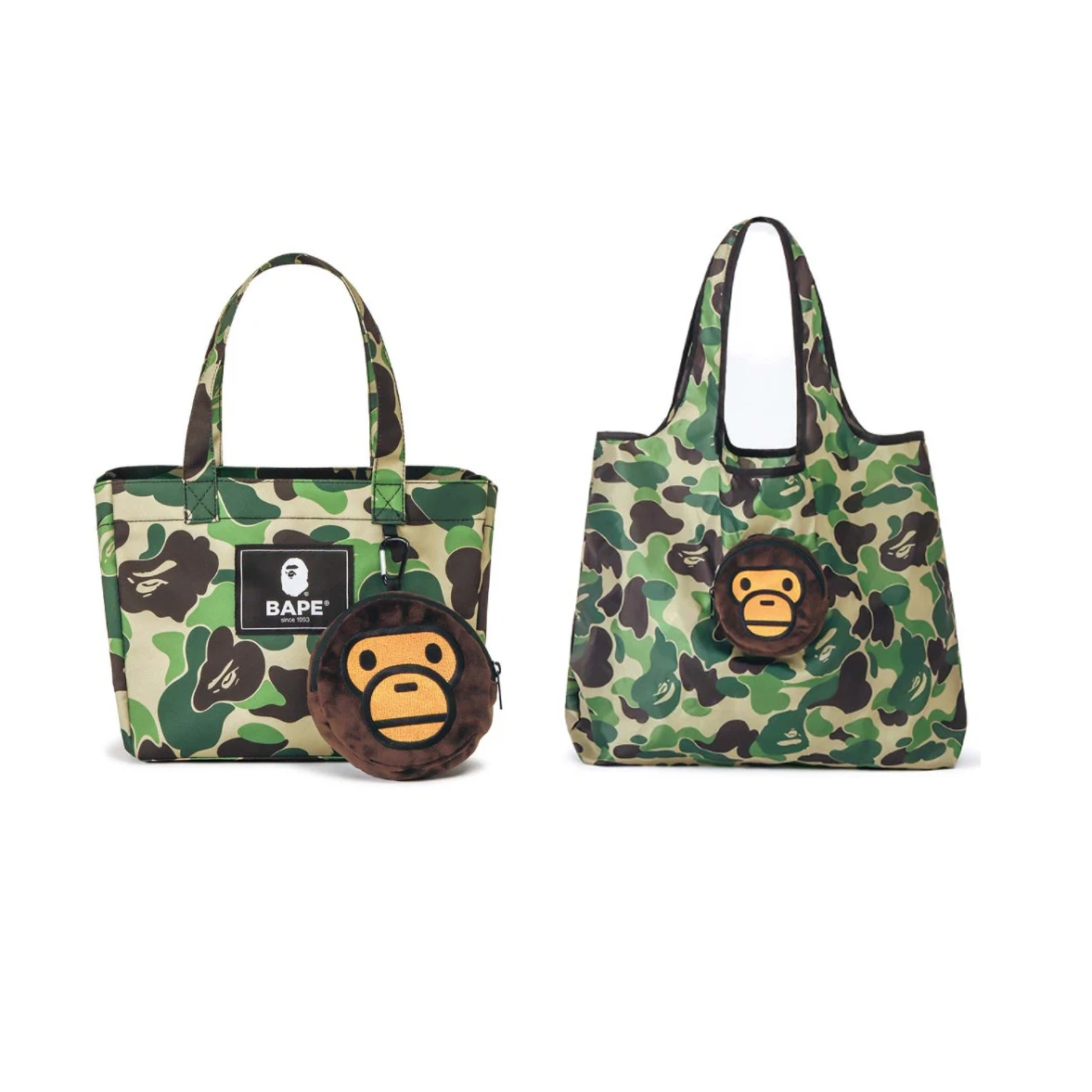 

Модная камуфляжная складная эко-сумка для покупок, сумка-тоут, удобная Вместительная дорожная продуктовая сумка, костюм из двух предметов