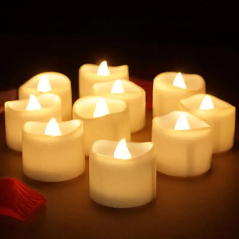

12pcs/Lot Electric Simulation Candles Creative LED Light New Year Festival Party Wedding Valentine Romantic Decoration Ornament