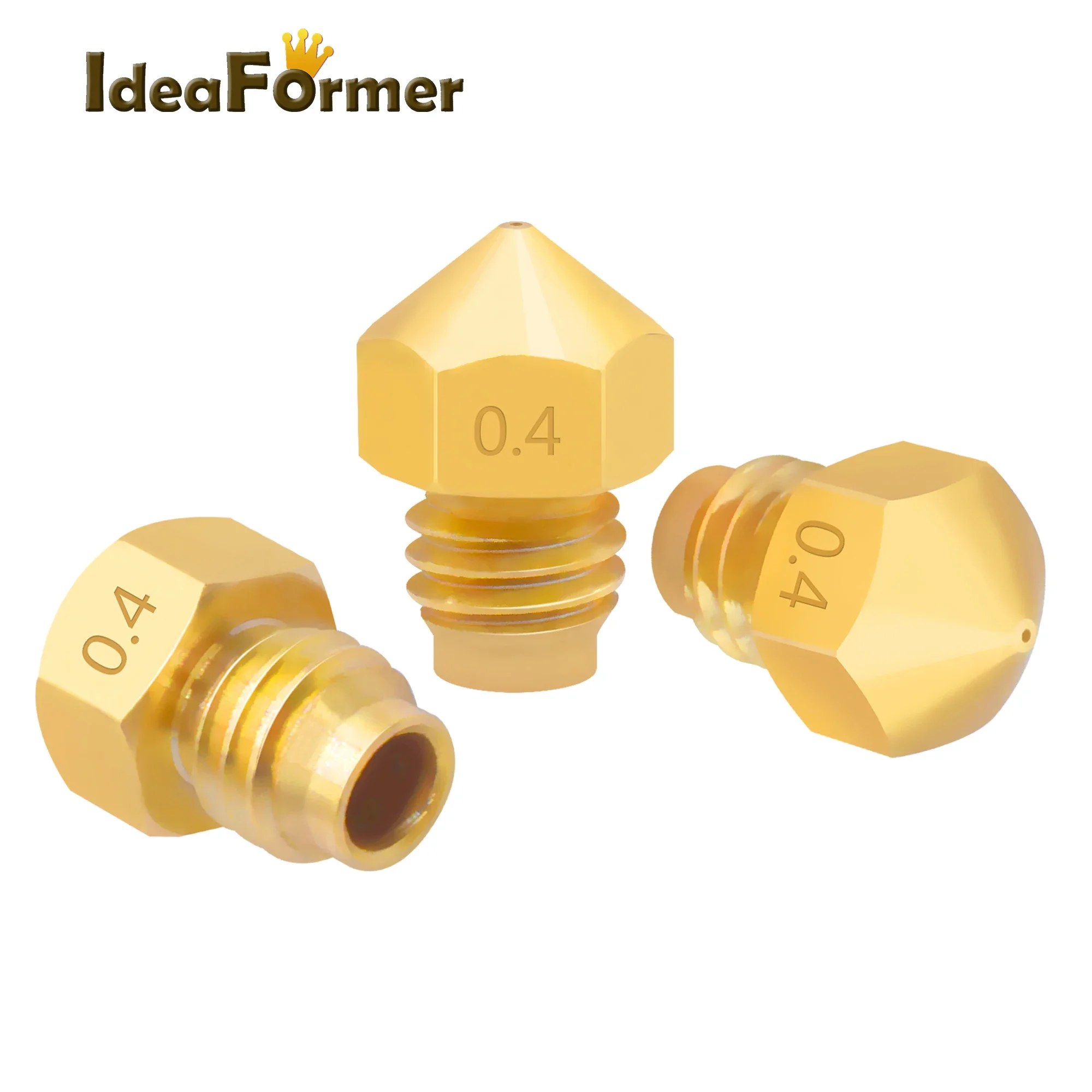 5 шт. латунные насадки для 3D-принтера V6 резьбовой винт M5 отверстие 0 4 мм подходит