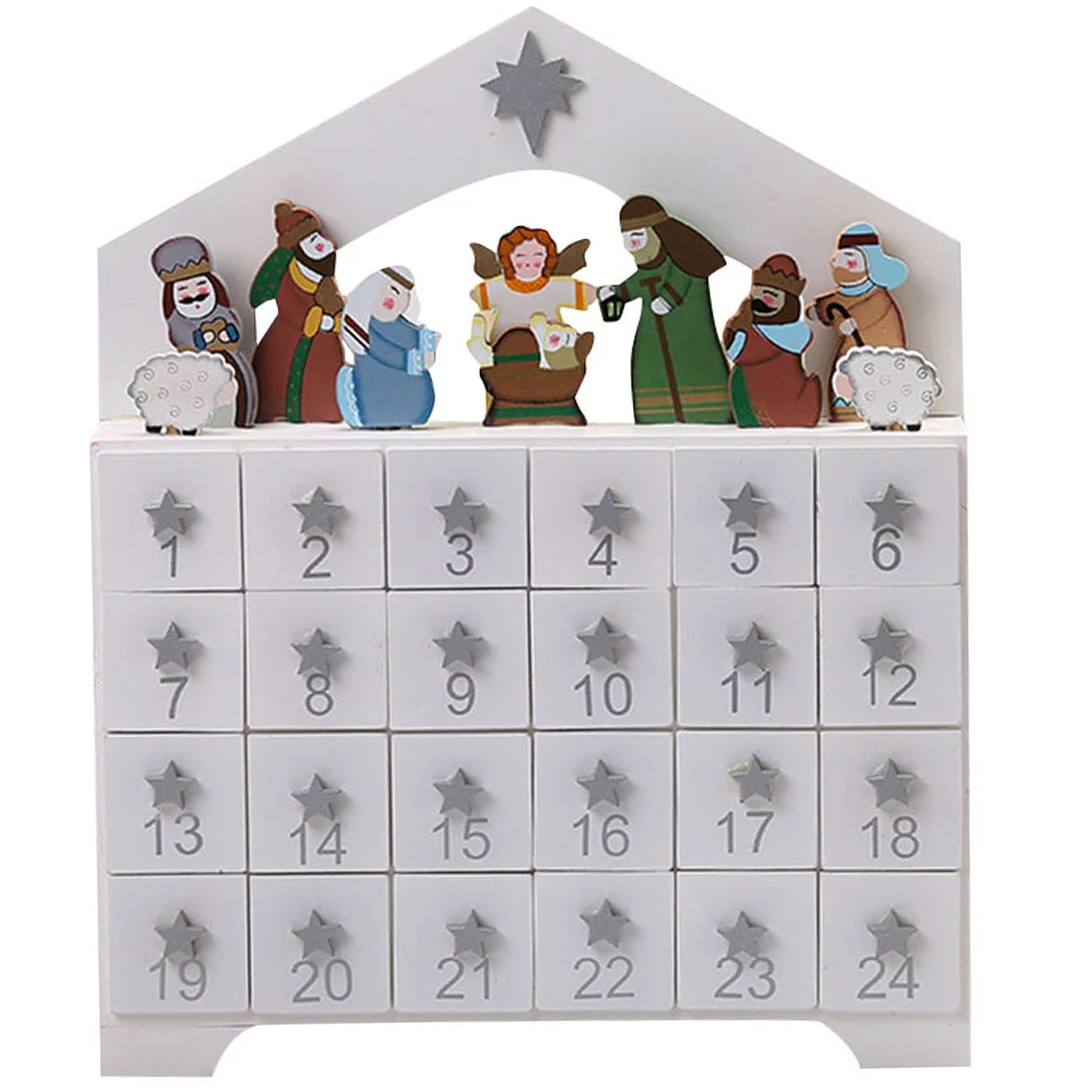 

1Pc Christmas Countdown Calendar with Drawers Advent Calendar Gift Holder