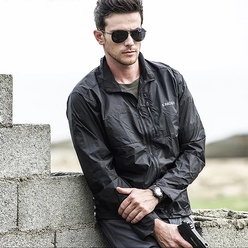Lightweight Military Skin Jacket Men Waterproof Army Tactical Summer Sun-proof Camouflage Windbreaker Coat