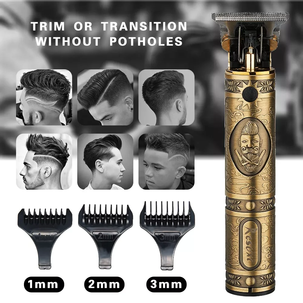 

NEW2023 Vintage T9 USB Razors Men Hair Shaver Beard Barber Hair Cut Cutting Machine Professional Hair Clipper Beard Trimmer