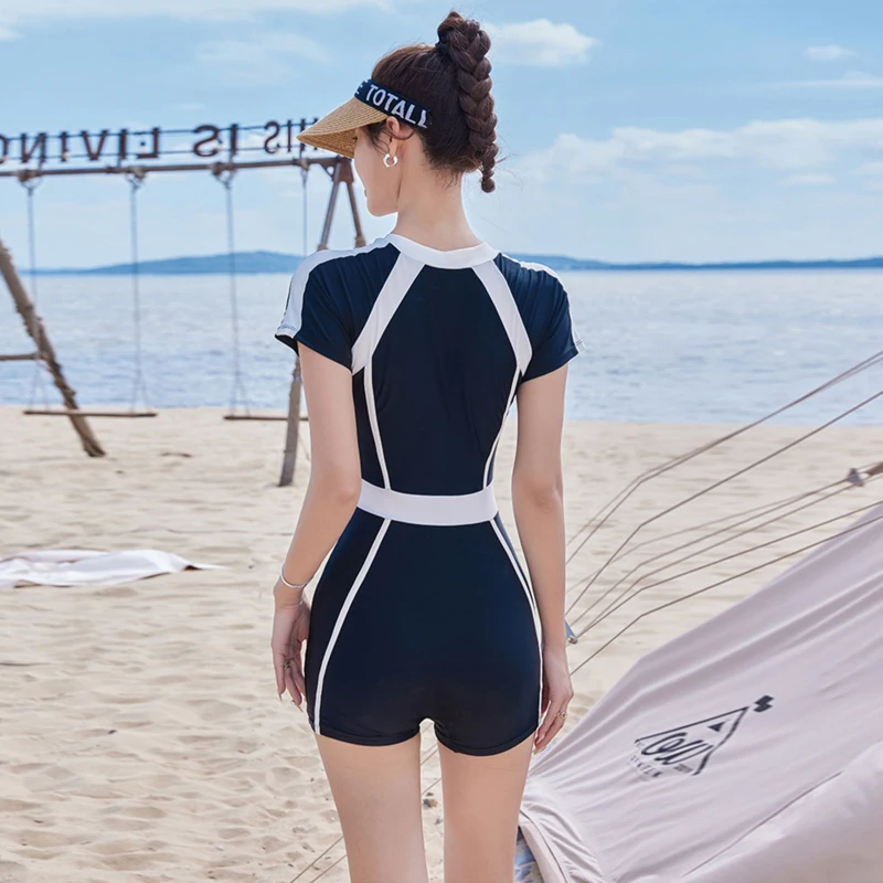 Riseado Sport One-piece Swimsuit Swimwear Women 2023 Competitive Single Piece Swimsuits Swimming Suit Plus Size Bath Suit Surf