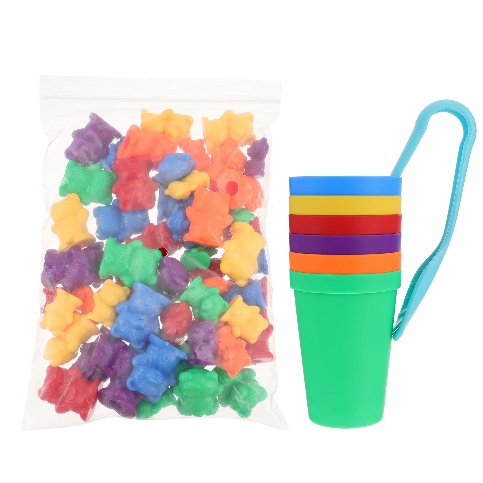 

1 Set Counting Bear Beads Baby Mathematics Teaching Aids Rainbow Bear Toys