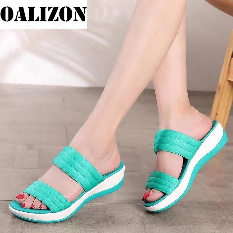 

Wedges Flats Women Slippers Fad Casual Slides Summer 2022 New Walking Sandals Women Shoes Travel Soft Beach Plus Size Flip Flops