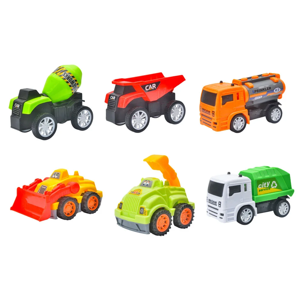 

6pcs Exciting Car Excavator Truck Playing Broken-resistant Car