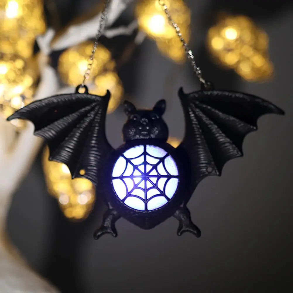 

2022 Halloween Glowing Bat Colorful Gradient Bat Lamp Hanging Ornament Pendant Party Scary Props For Home Decor Photo Props Gift