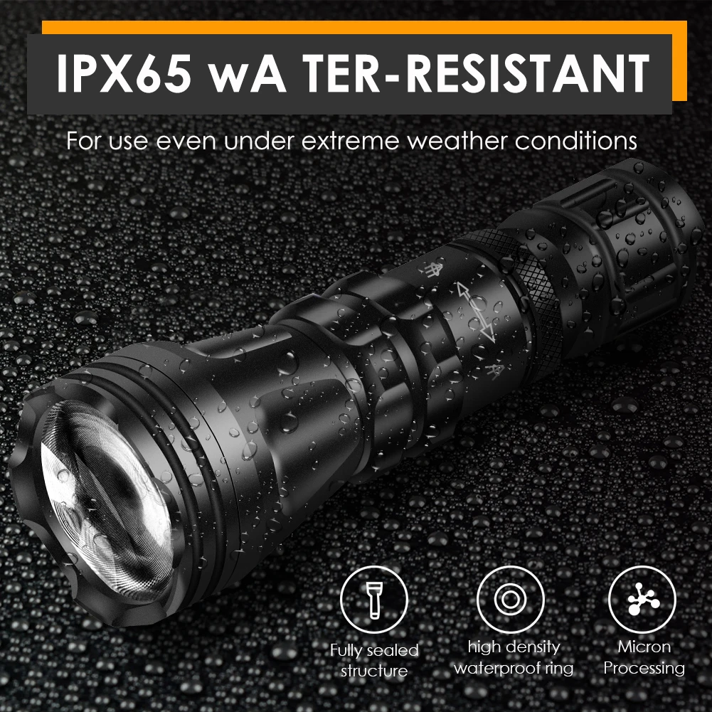 UniqueFire Upgraded 2001 940nm 3W LED Tactical Flashlight Night Vision Adjustable Focus Infrared Light with 3 Modes for Hunting enlarge