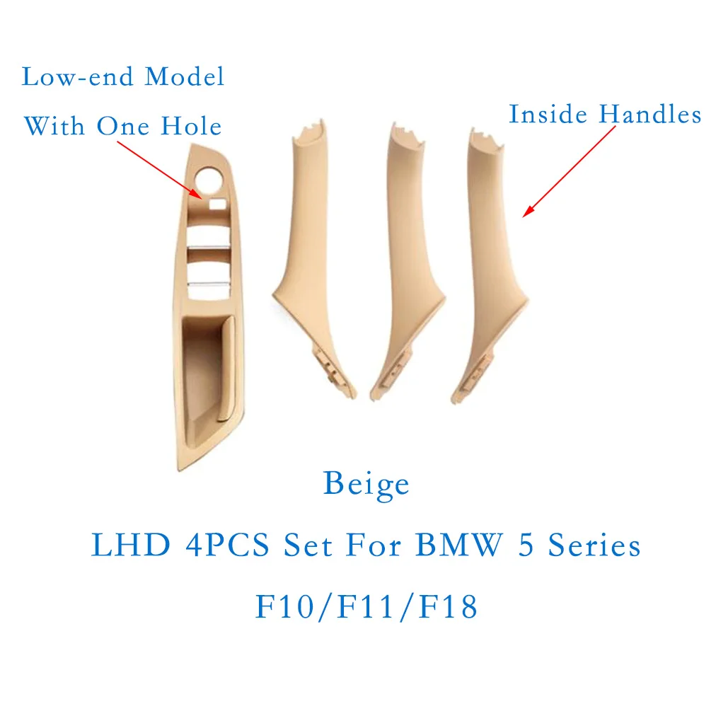 

For BMW 5 Series F10 F11 F18 10-17 4PCS Set Inside Pull Handles Window Panel LHD