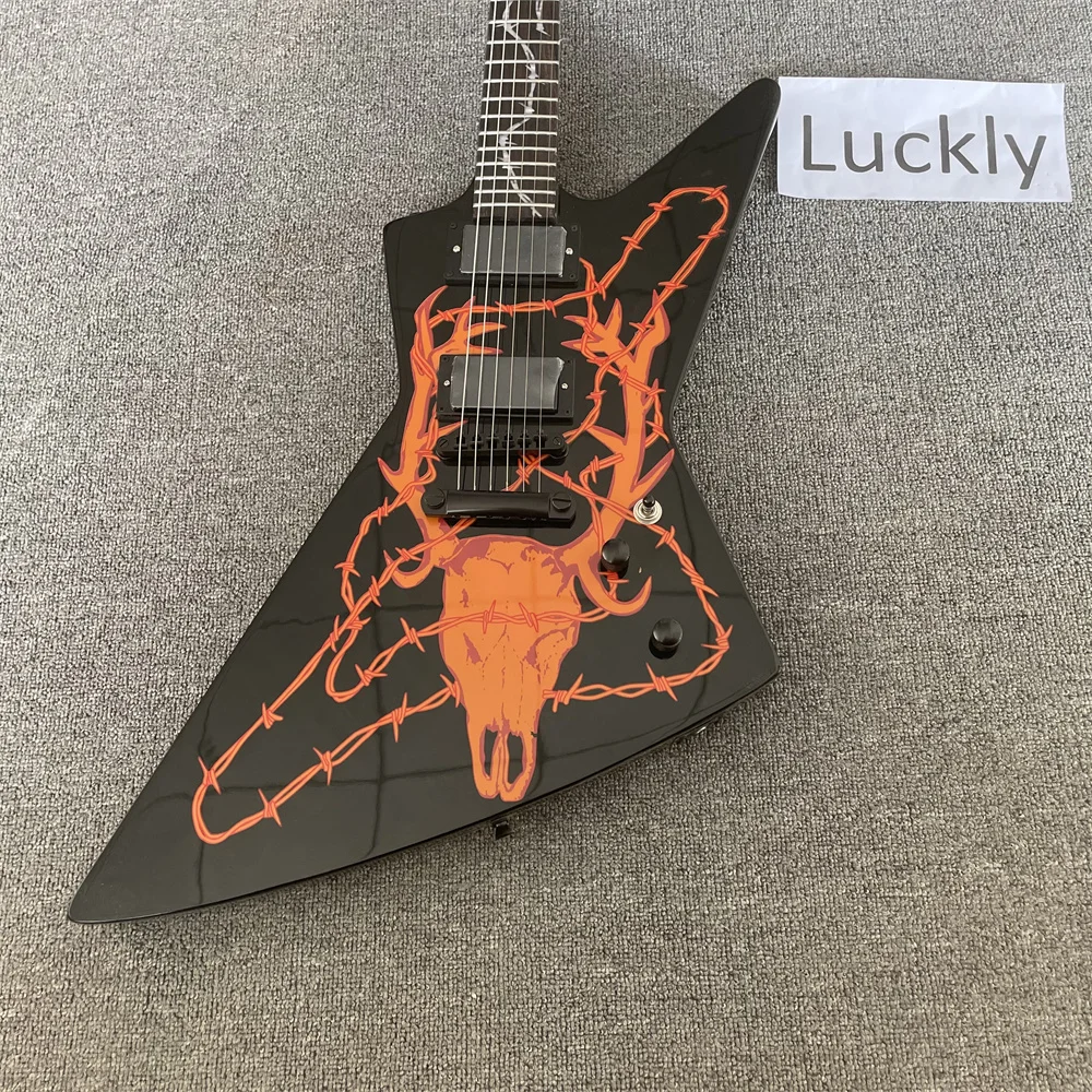 

Electric Guitar, Vintage, Handmade,High Quality, Unique,Black,Orange,Mahogany,Rosewood Guitars Guitarra