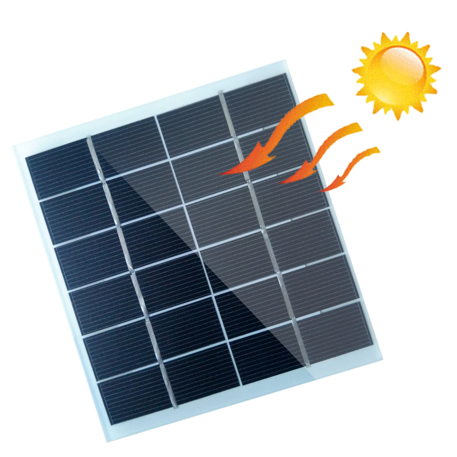 

Солнечная панель, Высокоэффективная солнечная панель, устойчивая к атмосферным воздействиям, 6 в, 2 Вт, солнечные батареи с высокой коэффици...