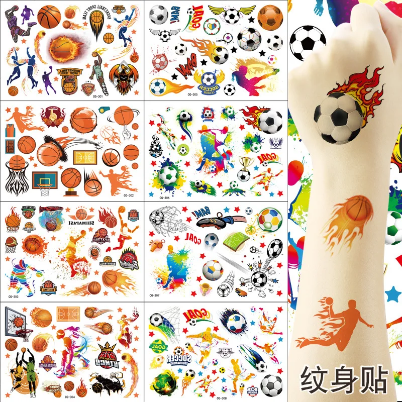 

Детские временные наклейки-татуировки, дизайнерские спортивные водонепроницаемые наклейки-имитации татуировок