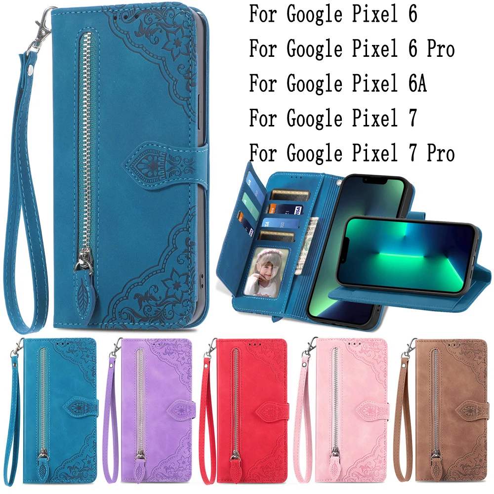 

Sunjolly Mobile Phone Cases Covers for Google Pixel 6 6A 7 Pro Case Cover coque Flip Wallet for Google Pixel 6 Pro Case