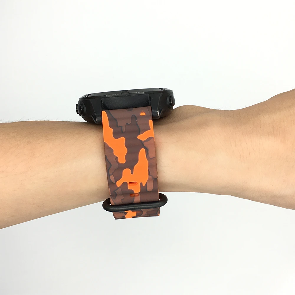 For Garmin Fenix 6 pro Camo silicone strap EPIX gen2/ Fenix 5 plus instinct Garmin 22mmQuick Release Sports watch strap