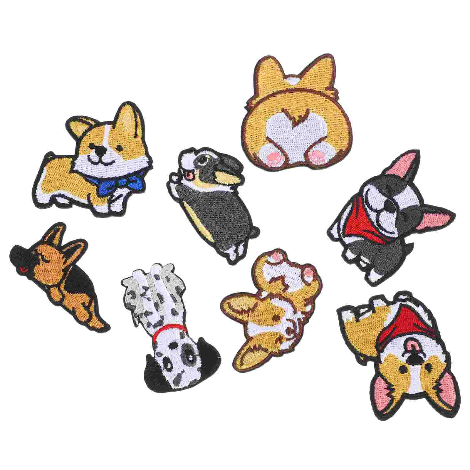 8 шт. нашивка с вышивкой собаки тканевая наклейка щенки корги баннер вышивка