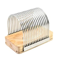 bread slicer manual bread toast slicer cutting guide stainless steel toast cutting rack detachable loaf bagels slicing guide