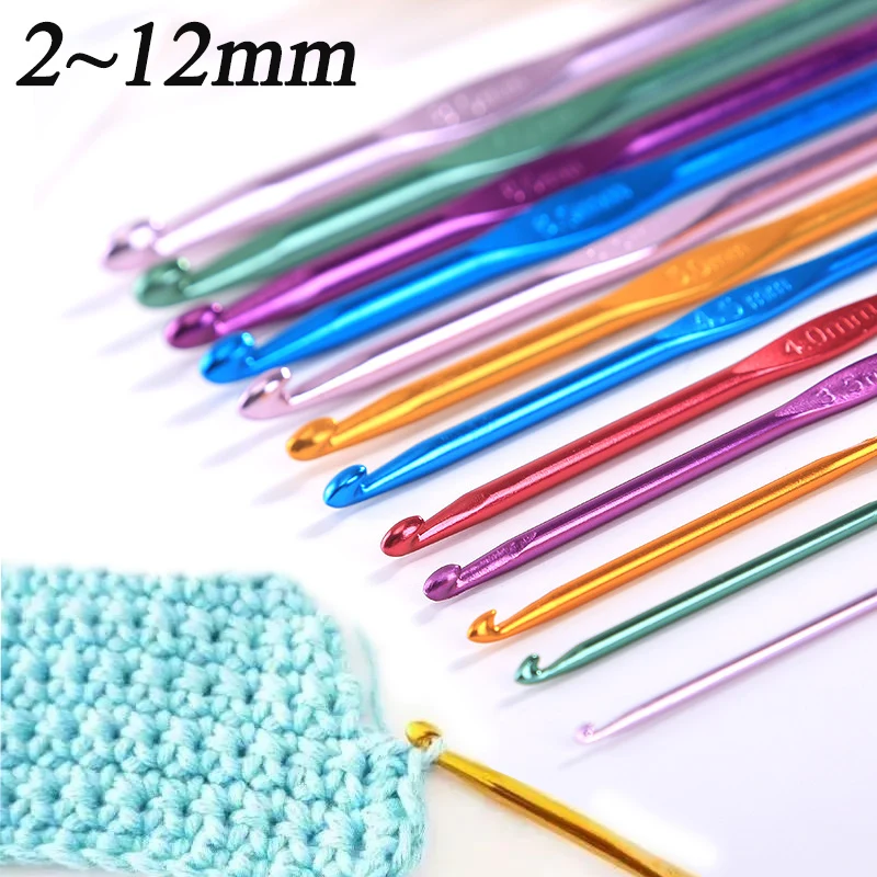10pcs/set Small Size Crochet Hooks Set Mix Sizes 0.5-1.5mm Knitting Needles  For Yarn