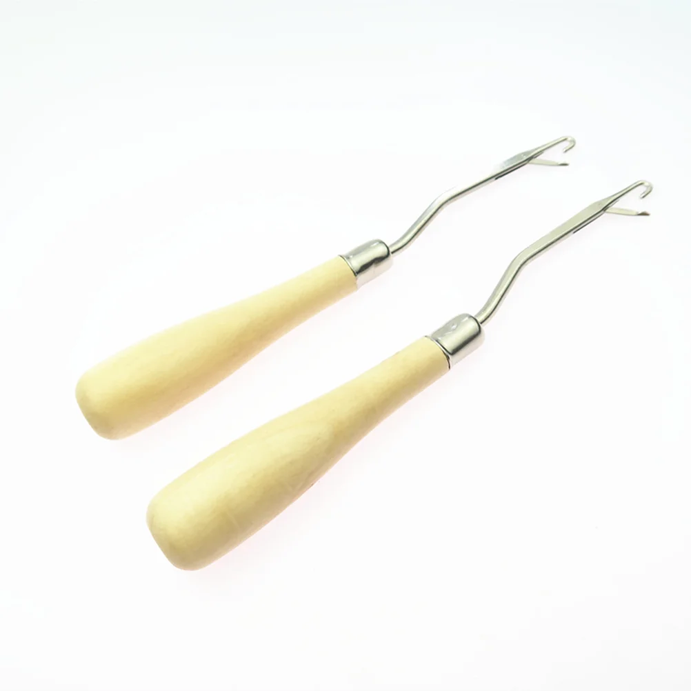 

Hookcrochet Needle Tool Set Knitting Hooks Wooden Kits Ergonomic Bent Weaveneedles Adults Felting Dreadlocks Rug Large Tapestry