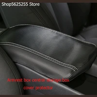 armrest box leather case control pad for hyundai santa fe 2019 2020 2021 anti dirty protection interior accessories
