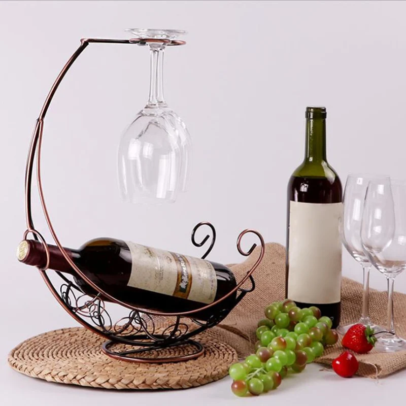 

Red Wine Rack Wine Glass Holder Shelf Bottle Rack Pirate Ship Goblet Decoration Racks Storage Organizer Organizador De Cocina