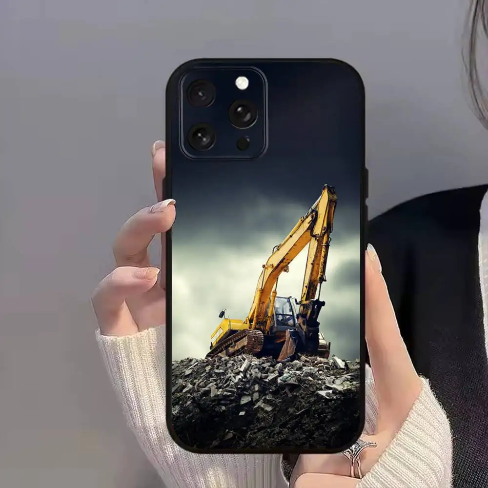 Чехол для телефона Caterpillares Cool T-TruckS для iPhone 11,17,16,14,12,15,13,Max,SE4,Plus,E,Pro,Air,Mini Black, мягкий принт по всей поверхности (art.: 3920d397c3271) - 3920d397c3271