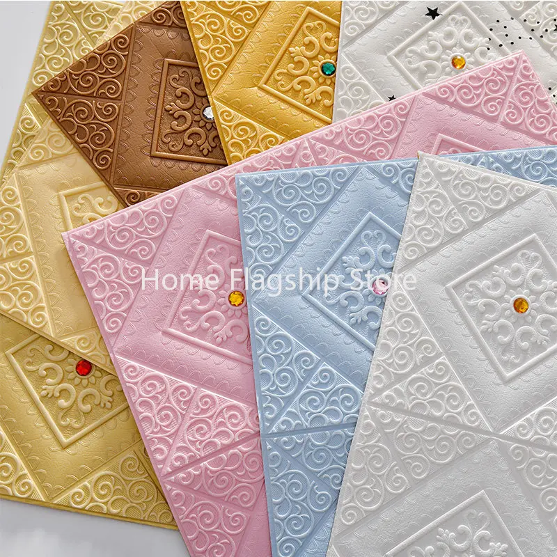 

3D foam soft pack self-adhesive wall stickers ceiling roof wallpaper home office decoration decoration 2023