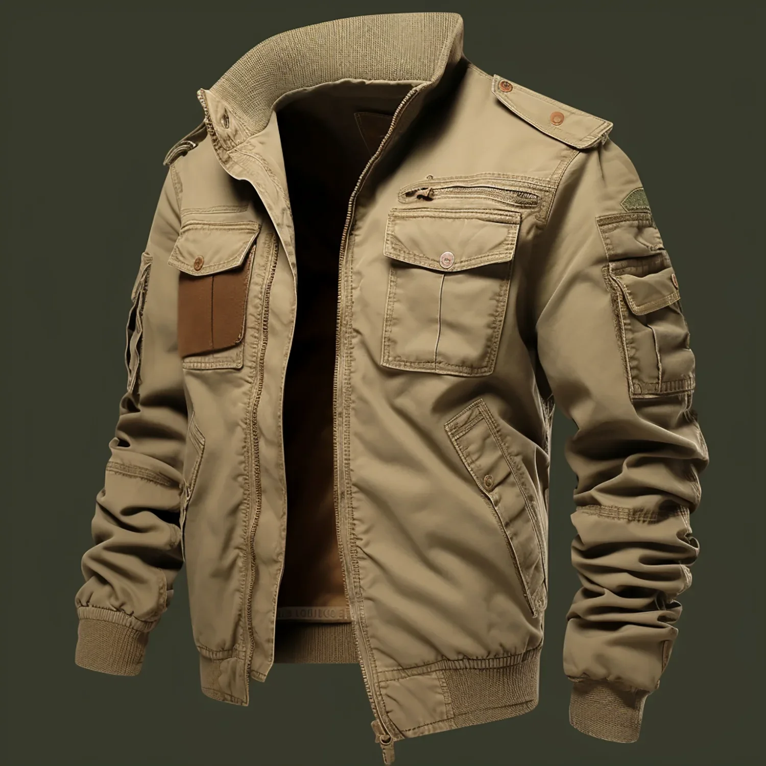 

Men's Vintage Military Cargo Jackets Cotton Army Bomber Jacket