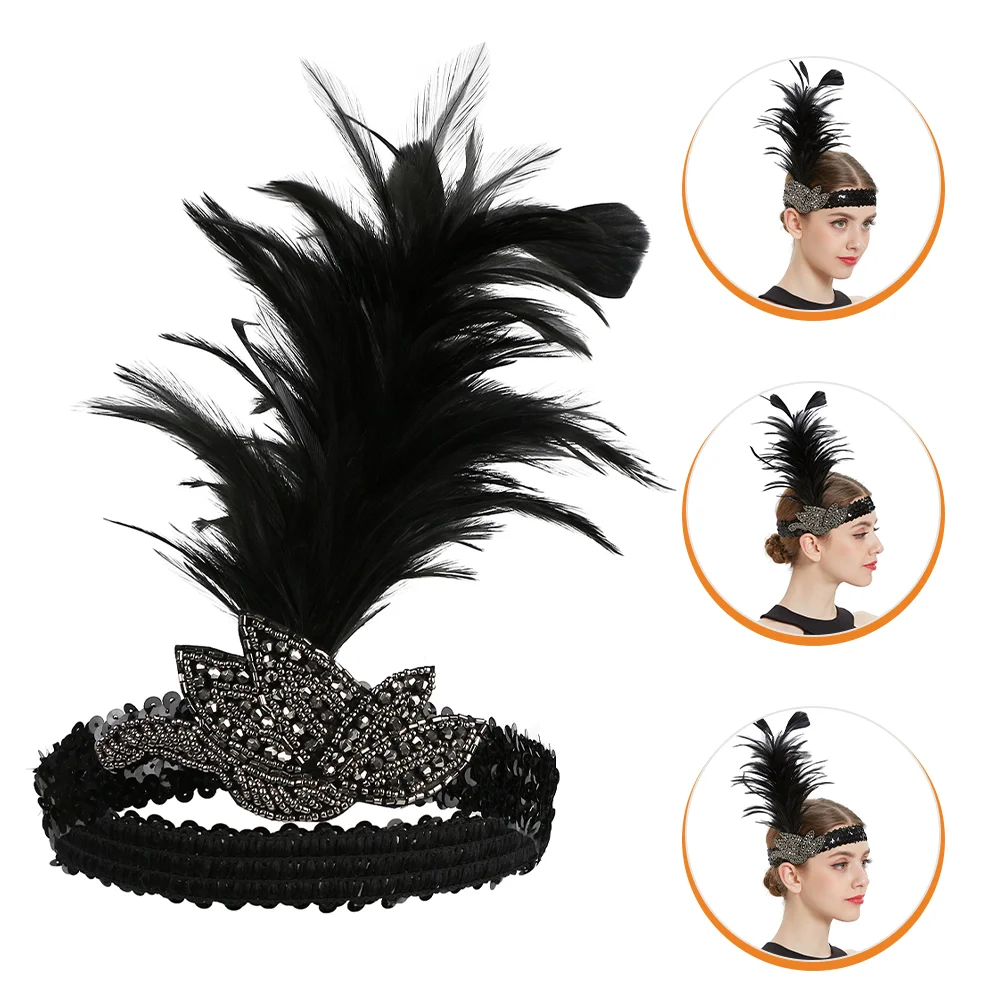 Резинки для волос свадебная повязка на голову с перьями аксессуары 1920-х годов