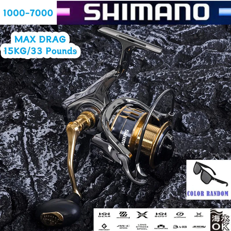 

Спиннинговые Катушки SHIMANO 1000-7000, сверхлегкая металлическая катушка, легкая рыболовная снасть, максимальная нагрузка 15 кг