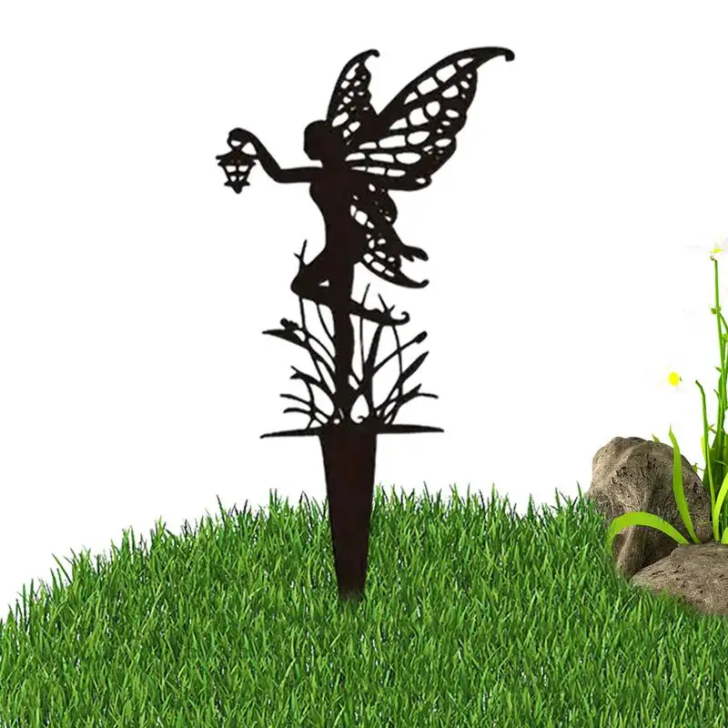 

Metal Stakes For Garden Fairy Elf Dancing Sculpture Metal Lawn Ornaments Metal Yard Art Fairy Sculpture For Home Room Garden