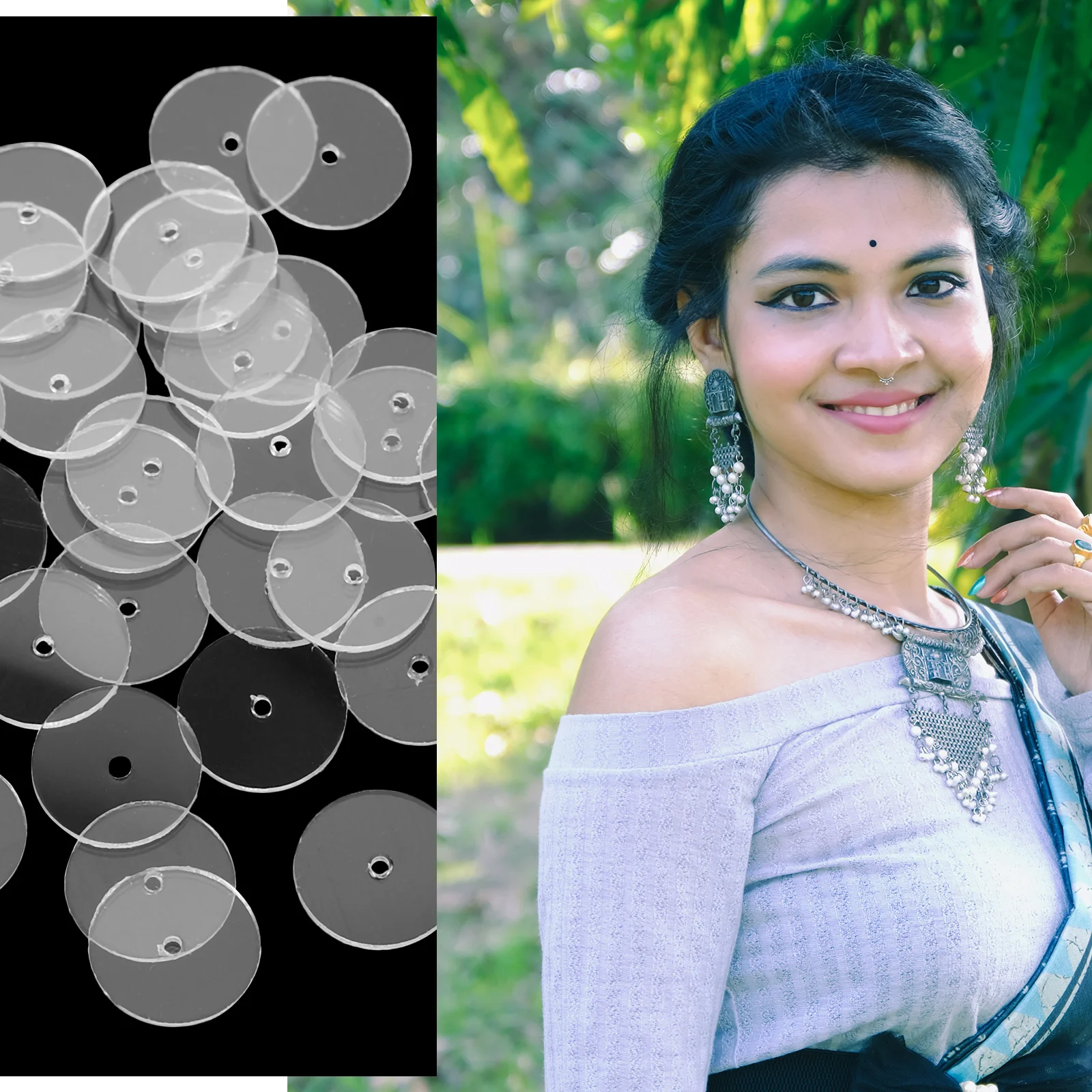 50 шт. прокладка для сережек пластиковые диски серьги-подкладки задние части