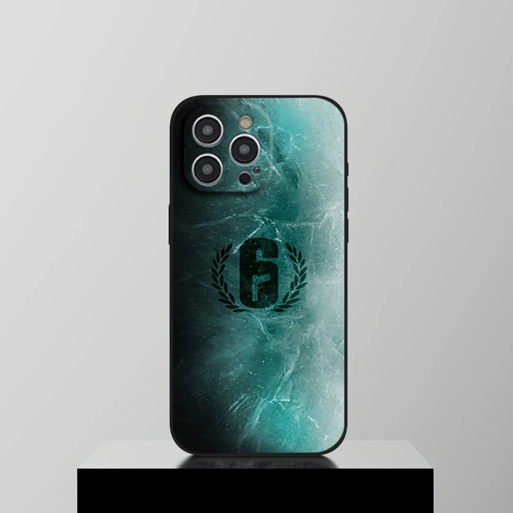 Чехол для телефона Tom C-Clancys R-Rainbow Six Siege Game iPhone 16 11 12 13 14 15 Pro Max Plus черный мягкий