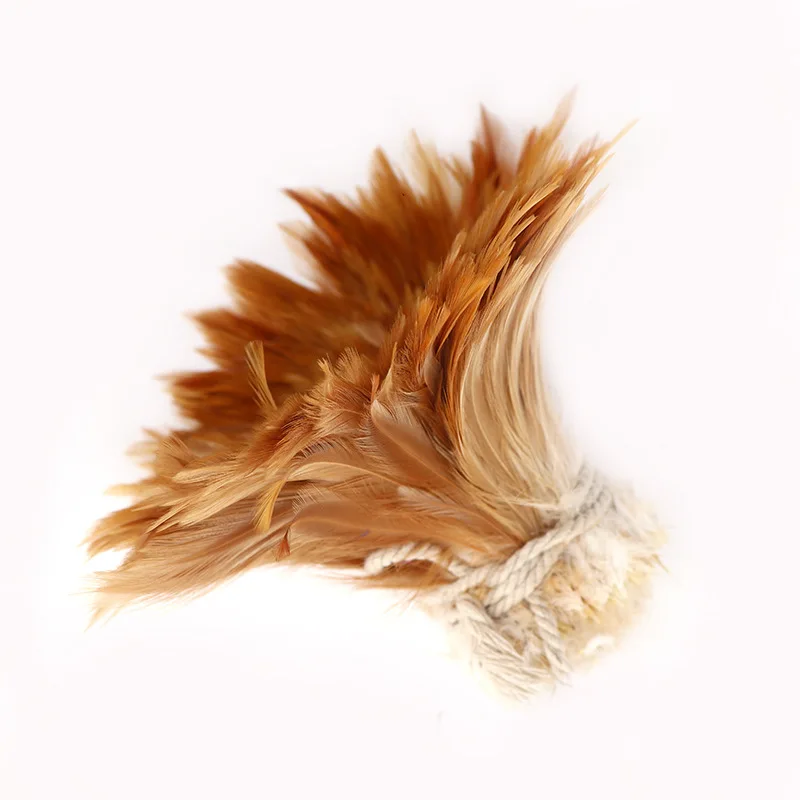 

1 Roll 5-6 Inches Natural Chicken Feather Trims Strip Strungs Rooster Saddle Hackle Feathers Crafts Carnival Supply Decorations