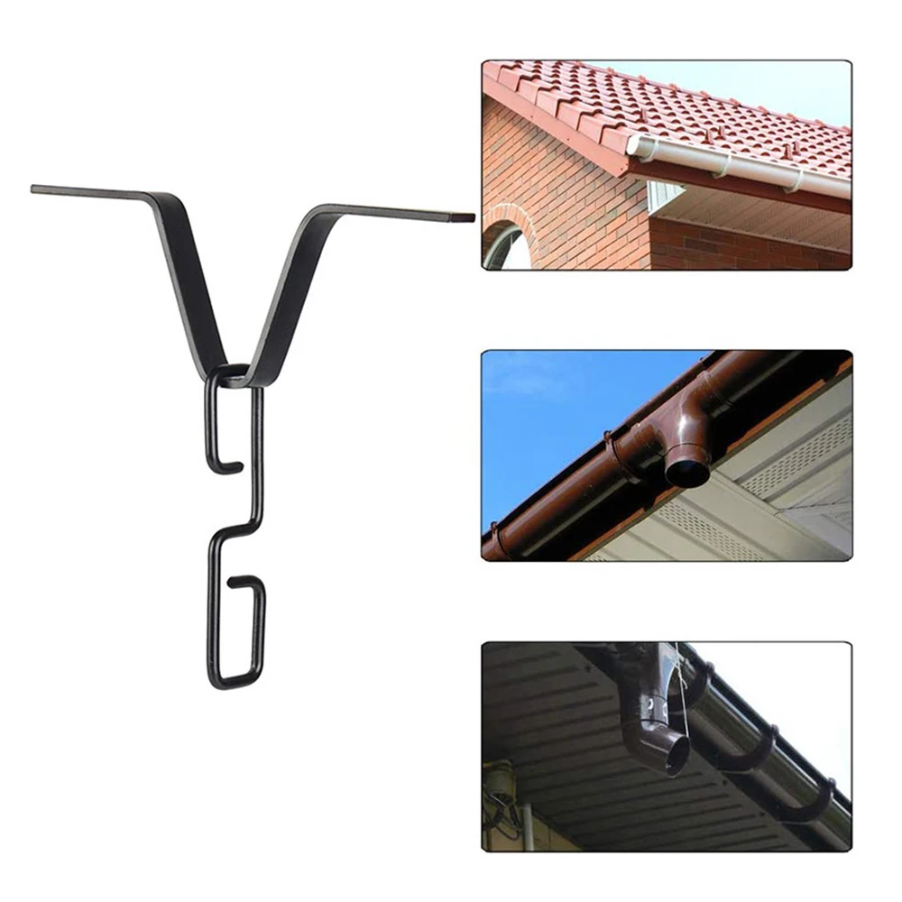 

Rain Chains Adapter Outdoor Rain Chain Gutter Adapter With S-shaped Hook Black Durable Chain Clips for Home Downpipe