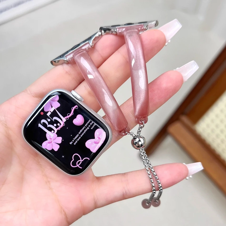 Ремешок-браслет «кошачий глаз» для Apple Watch S1110987SE654Ultra 3 IWatch 4946454442414038 мм, лазерный блестящий браслет (art.: 3920d30abdb43) - 3920d30abdb43